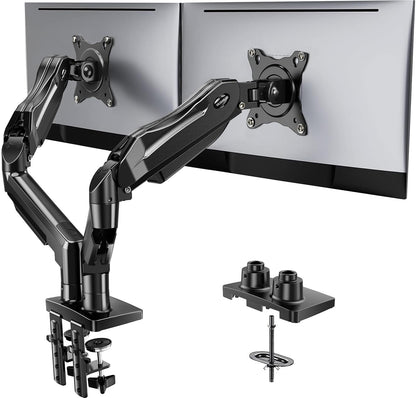 Dual Monitor Arm Mount with Adjustable VESA Desk Stand