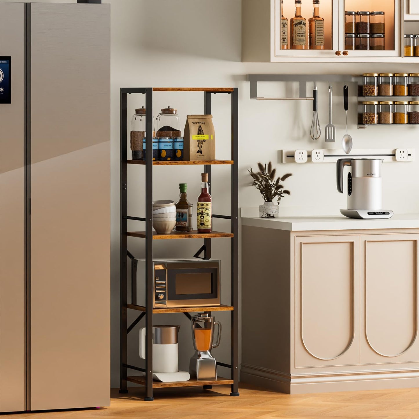 Furologee Tall Narrow Bookshelf