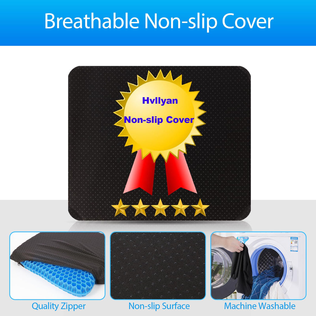 Gel Seat Cushion for Long Sitting, (Thick & Large) Cushion for Wheelchair