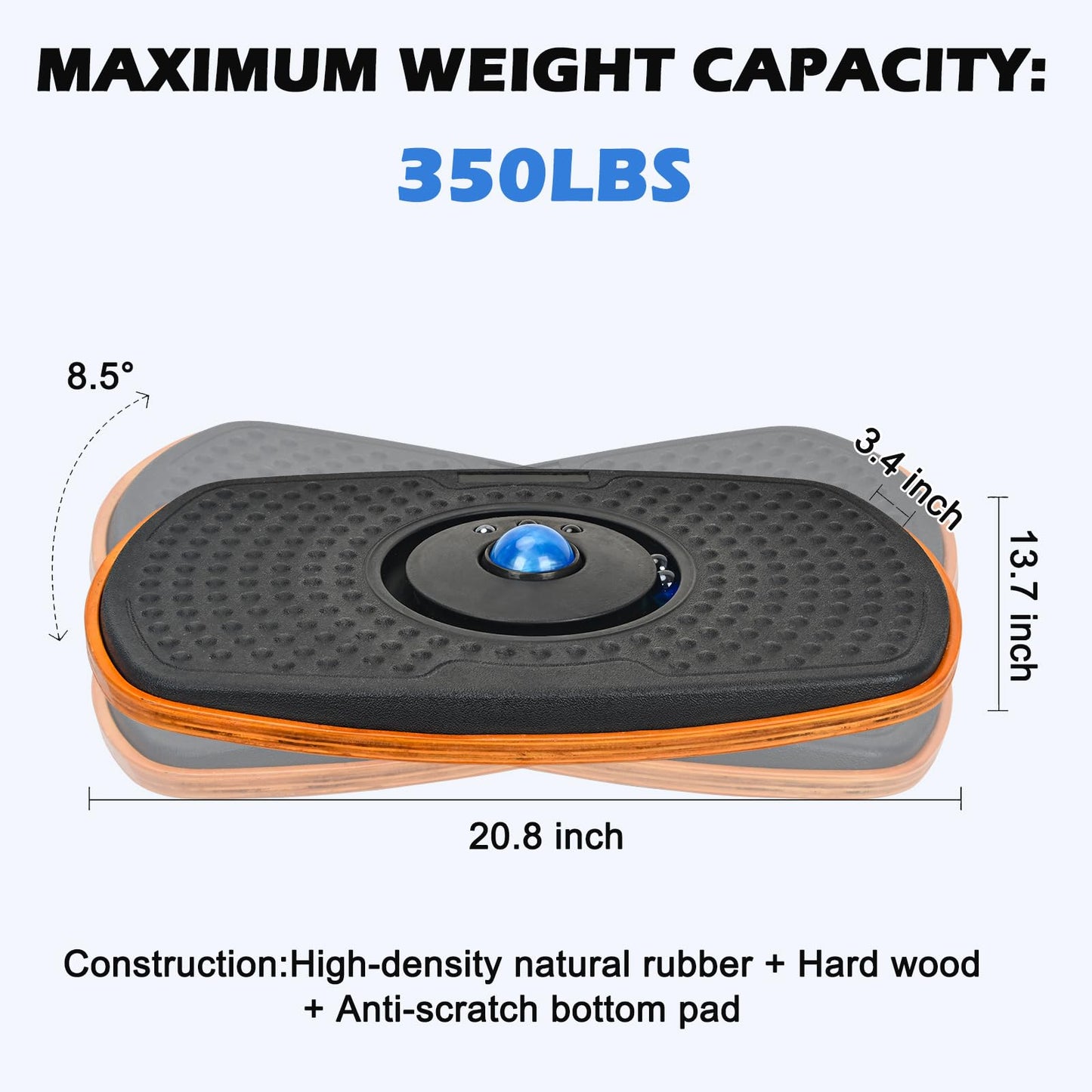 Balance Board Mat with 360° Motion for Standing Desk Use