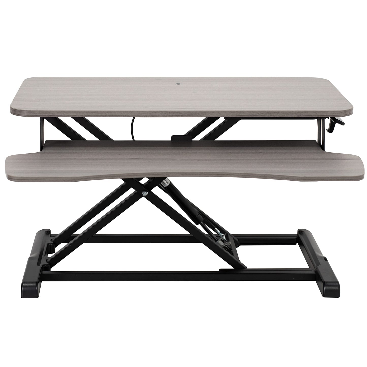 Height Adjustable Desk Converter with Dual Monitor Workstation
