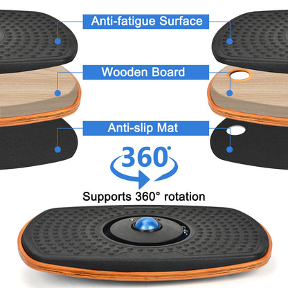 Balance Board Mat with 360° Motion for Standing Desk Use