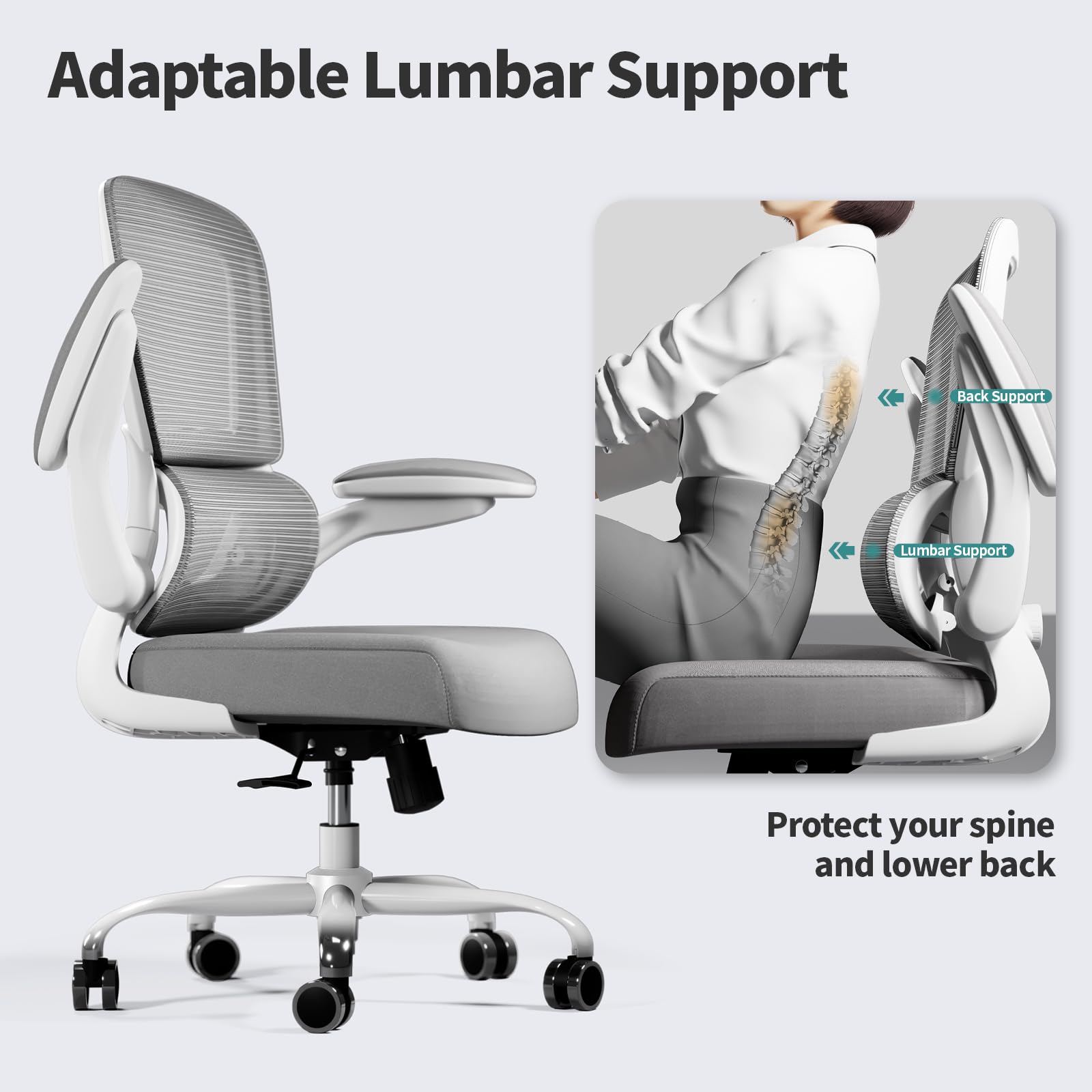 Ergonomic Mesh Office Chair with Adjustable Lumbar Support