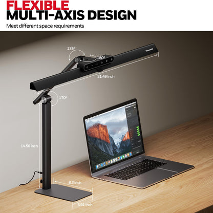 LED Desk Lamp with Clamp Mount & Adjustable Color Modes