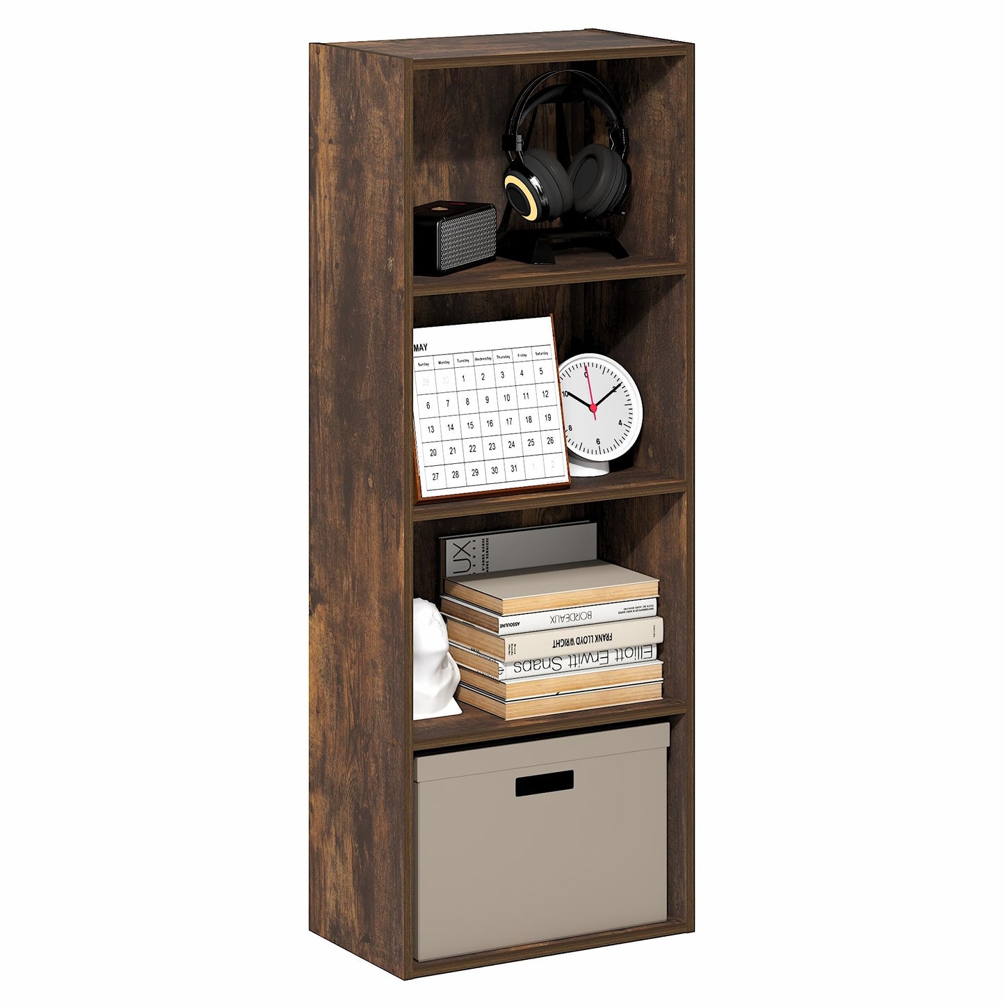 Tiered Storage Shelf for Office and Home Organization