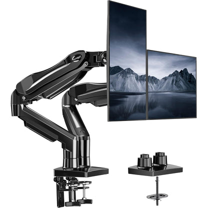Dual Monitor Arm Mount with Adjustable VESA Desk Stand