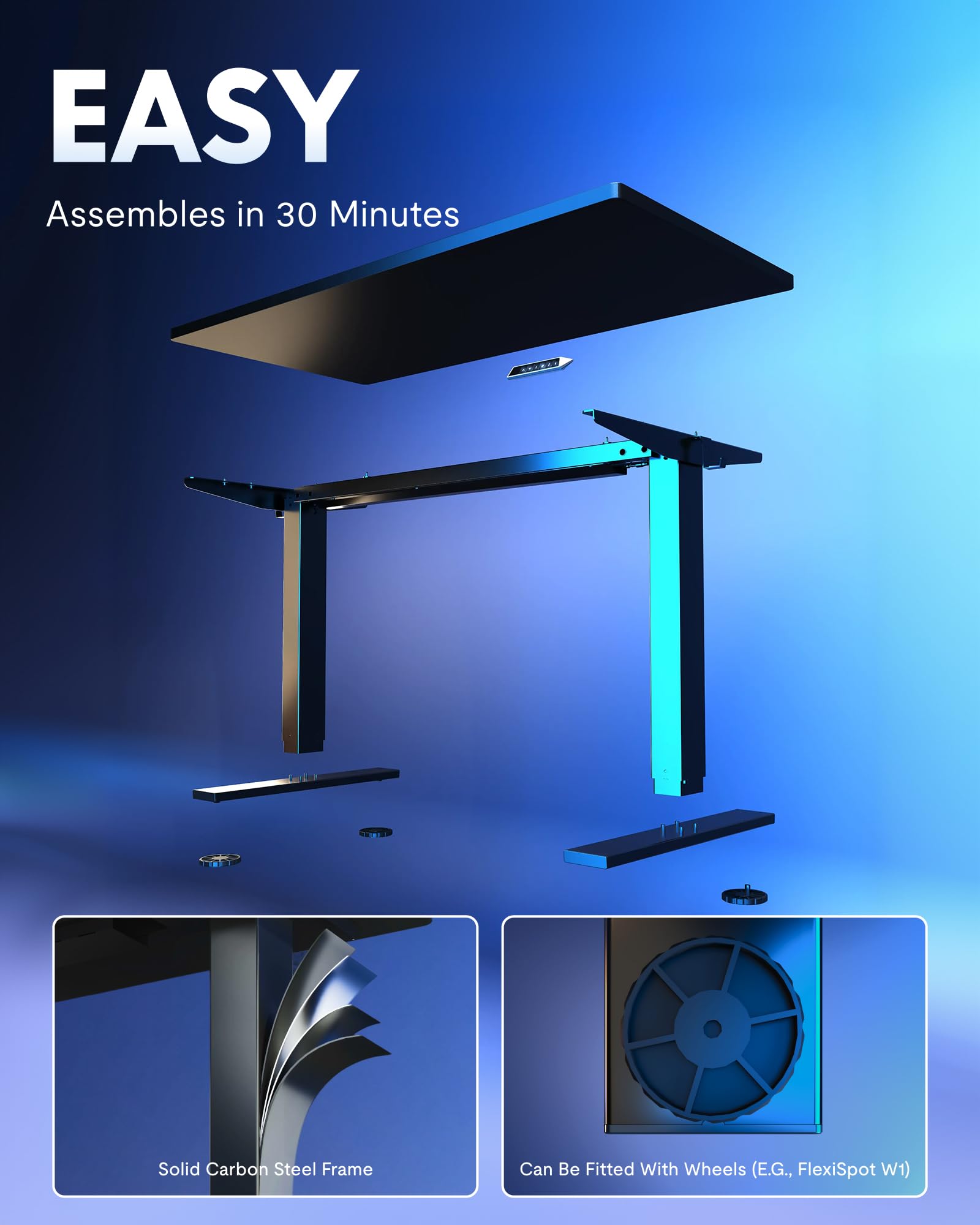 Electric Standing Desk with Memory Presets & Adjustable Height