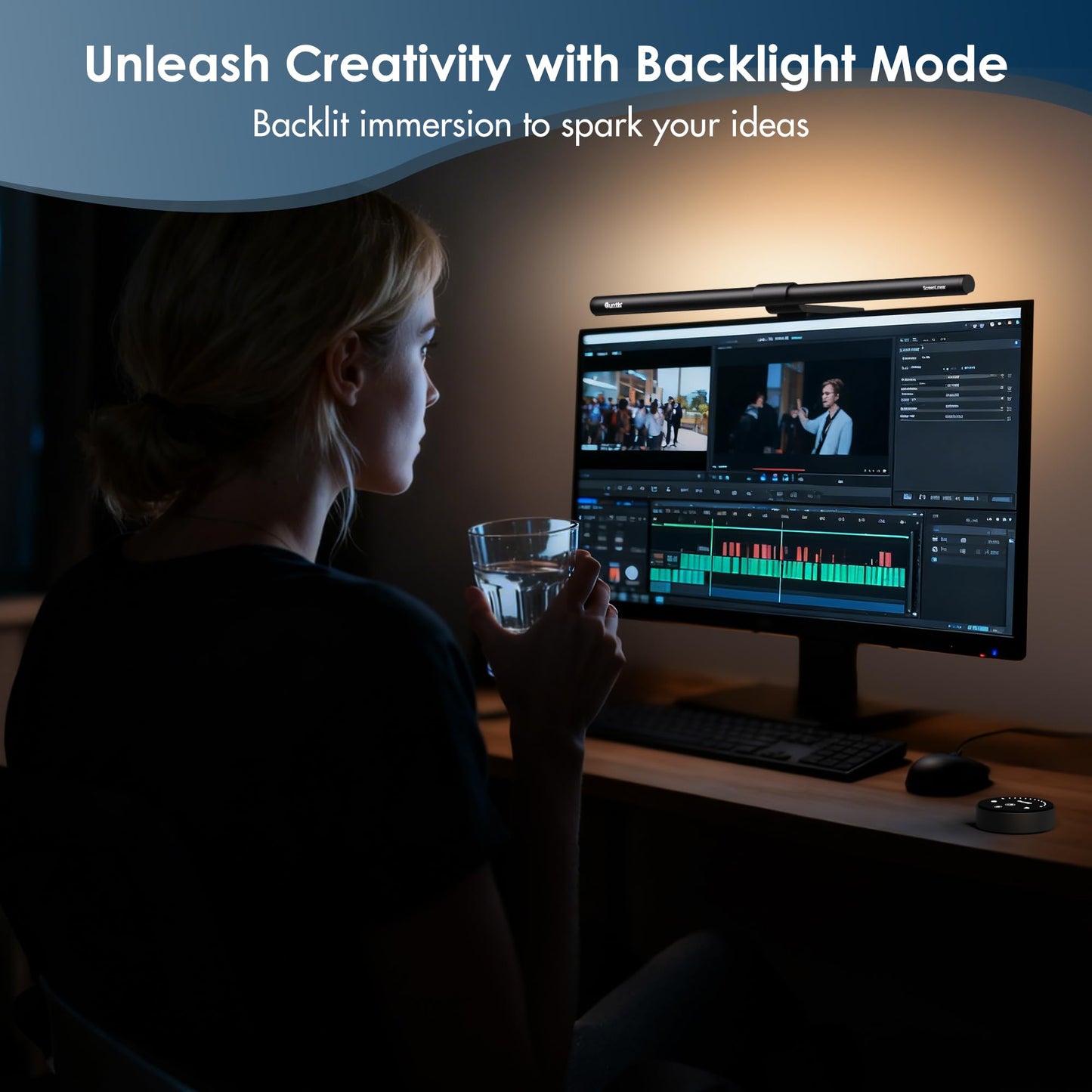 Quntis Monitor Light Bar with Backlight