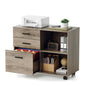 VINGLI Wood File Cabinet for Home Office