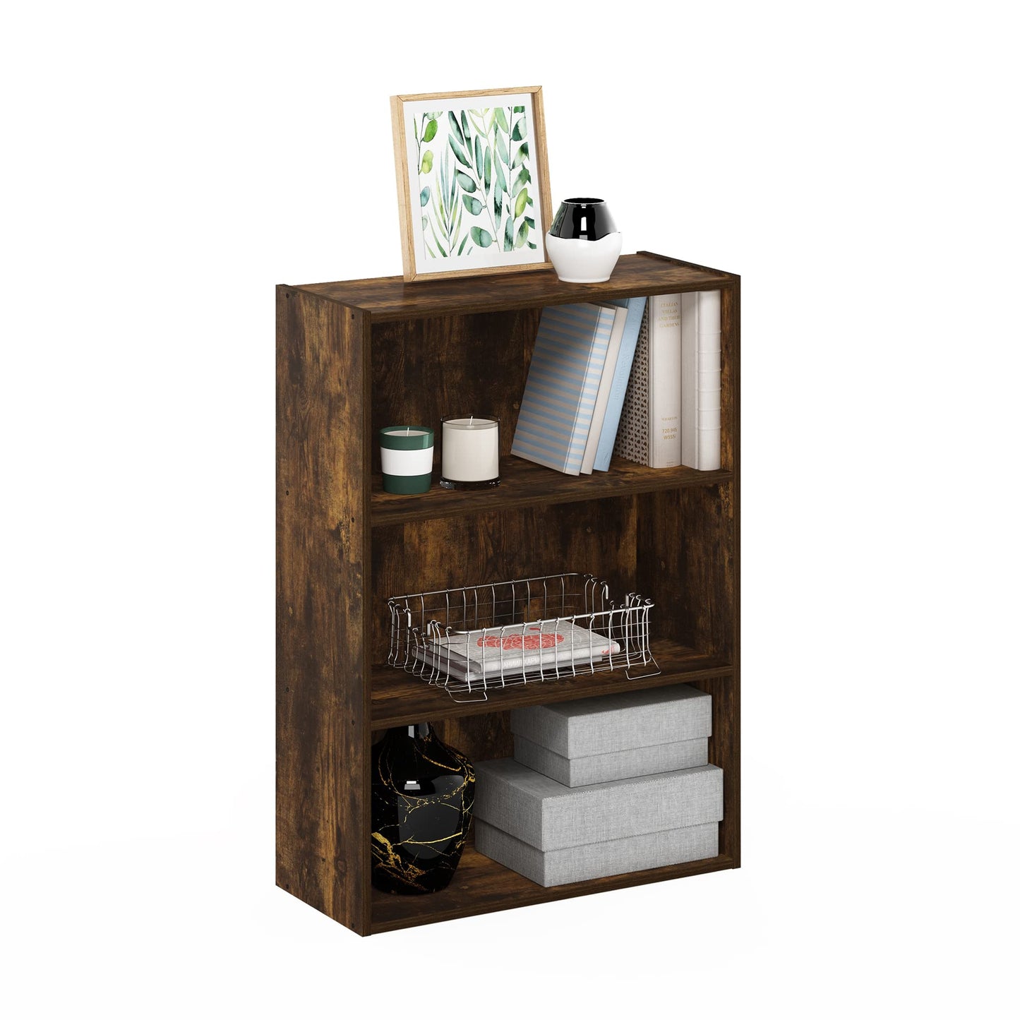 Tiered Storage Shelf for Office and Home Organization