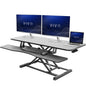 Height Adjustable Desk Converter with Dual Monitor Workstation