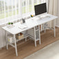 Long Office Desk with Storage Shelves for Dual Workstations