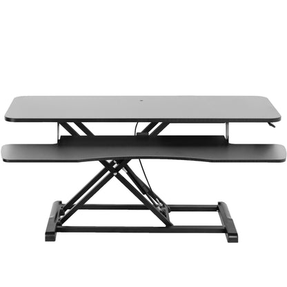Height Adjustable Desk Converter with Dual Monitor Workstation