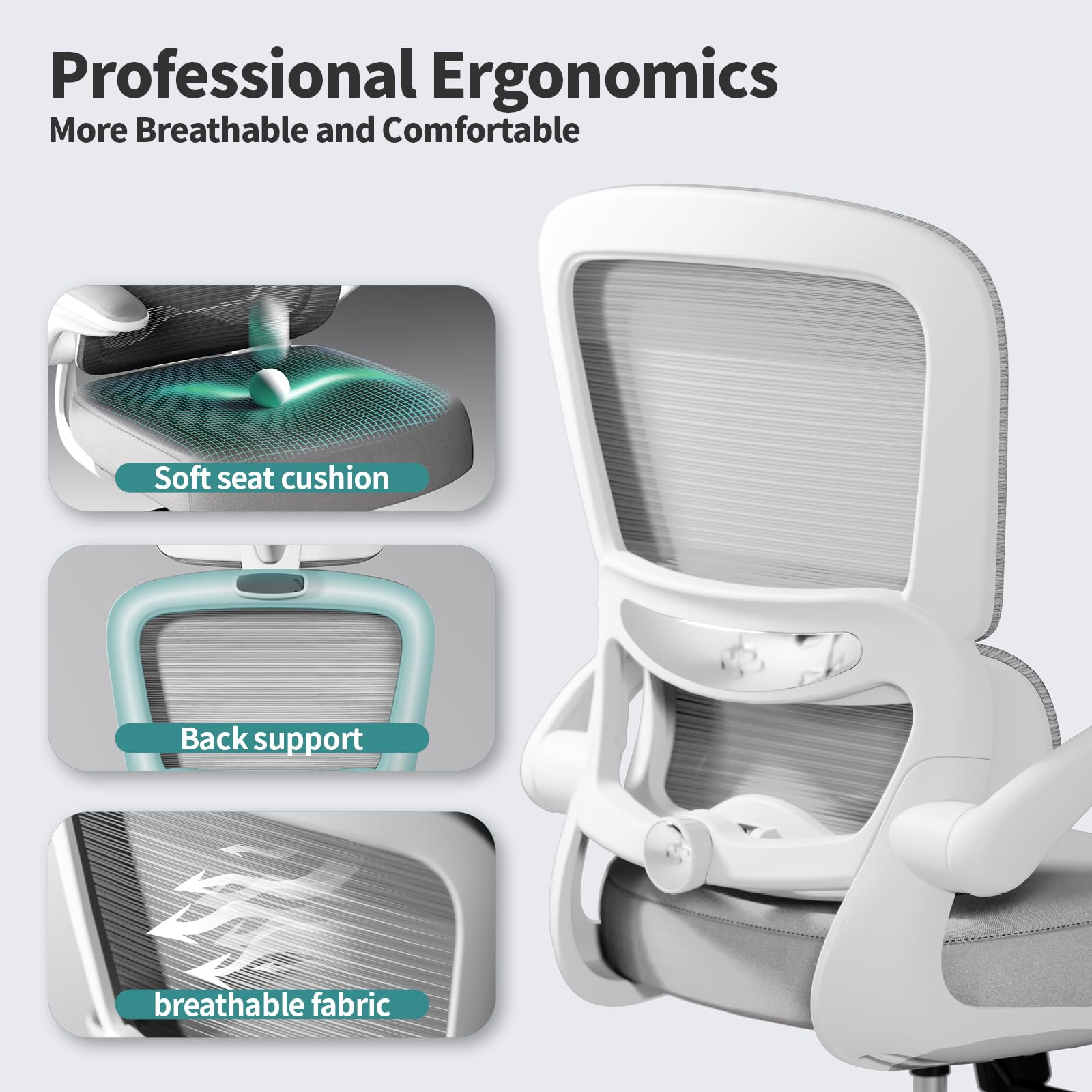 Ergonomic Mesh Office Chair with Adjustable Lumbar Support
