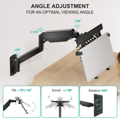 WALI Laptop Adjustable/Full Adjustable/Wall/Pegboard/Car Mounts