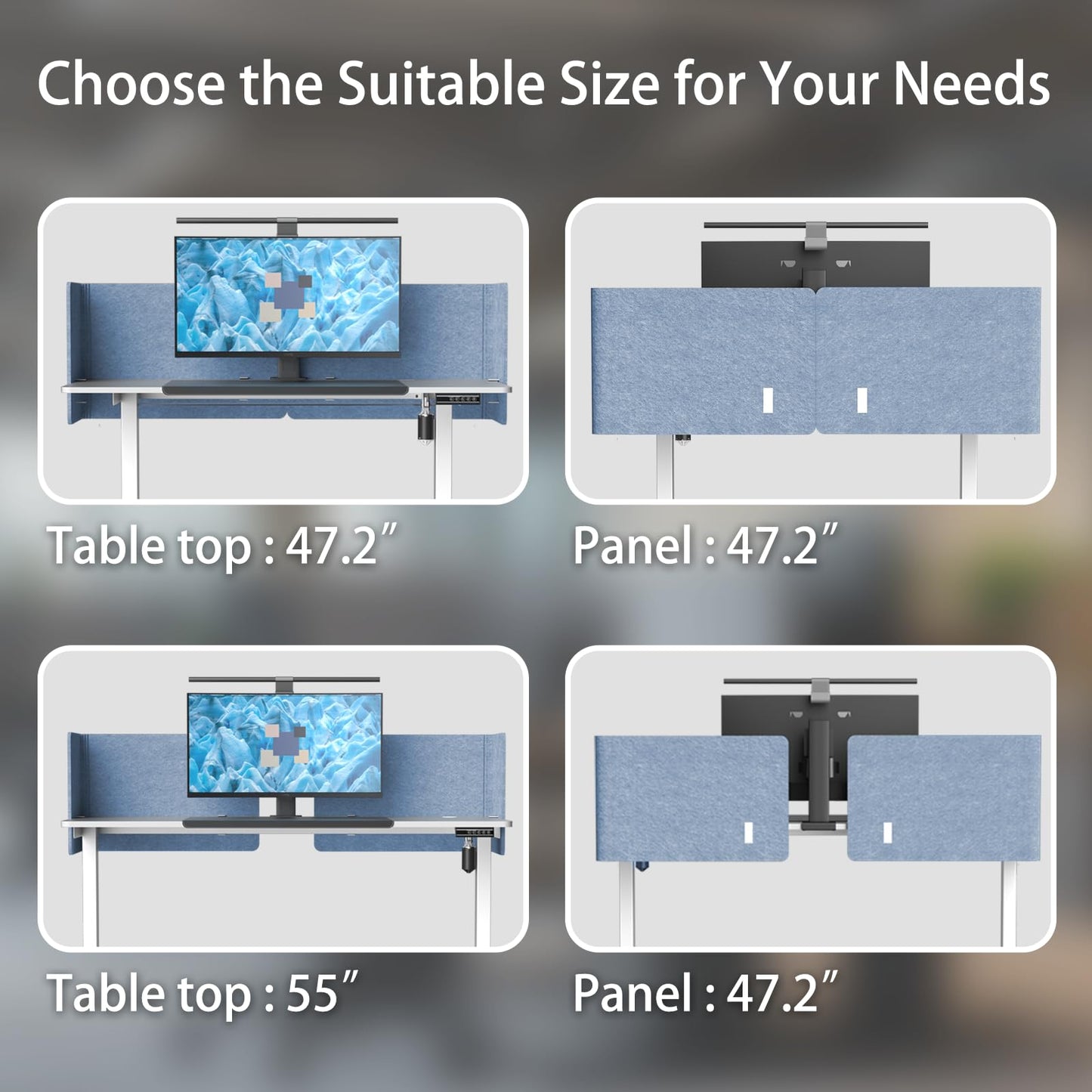 L-Shaped Desk Privacy Panel with Acoustic Divider Design