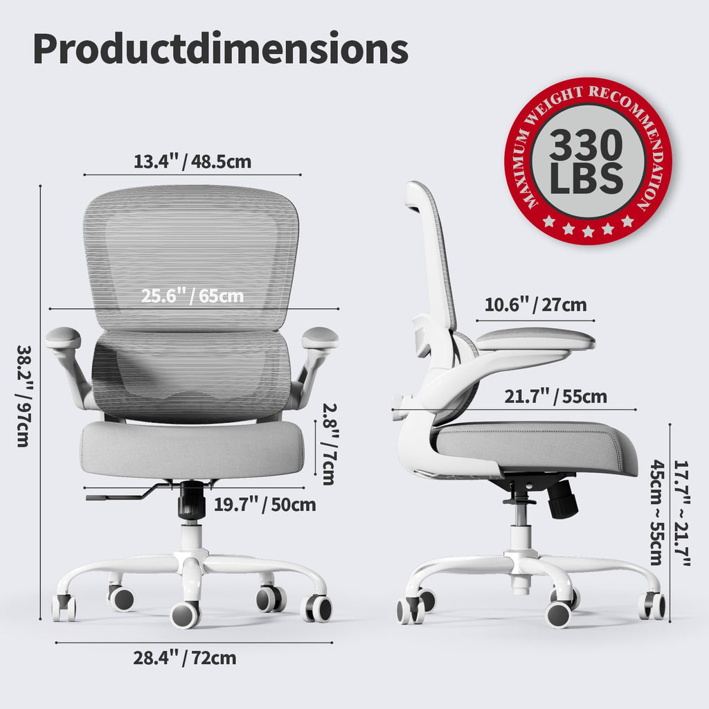 Ergonomic Mesh Office Chair with Adjustable Lumbar Support