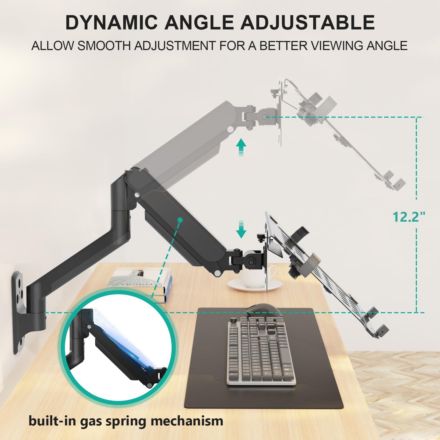 WALI Laptop Adjustable/Full Adjustable/Wall/Pegboard/Car Mounts