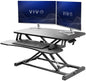Height Adjustable Desk Converter with Dual Monitor Workstation