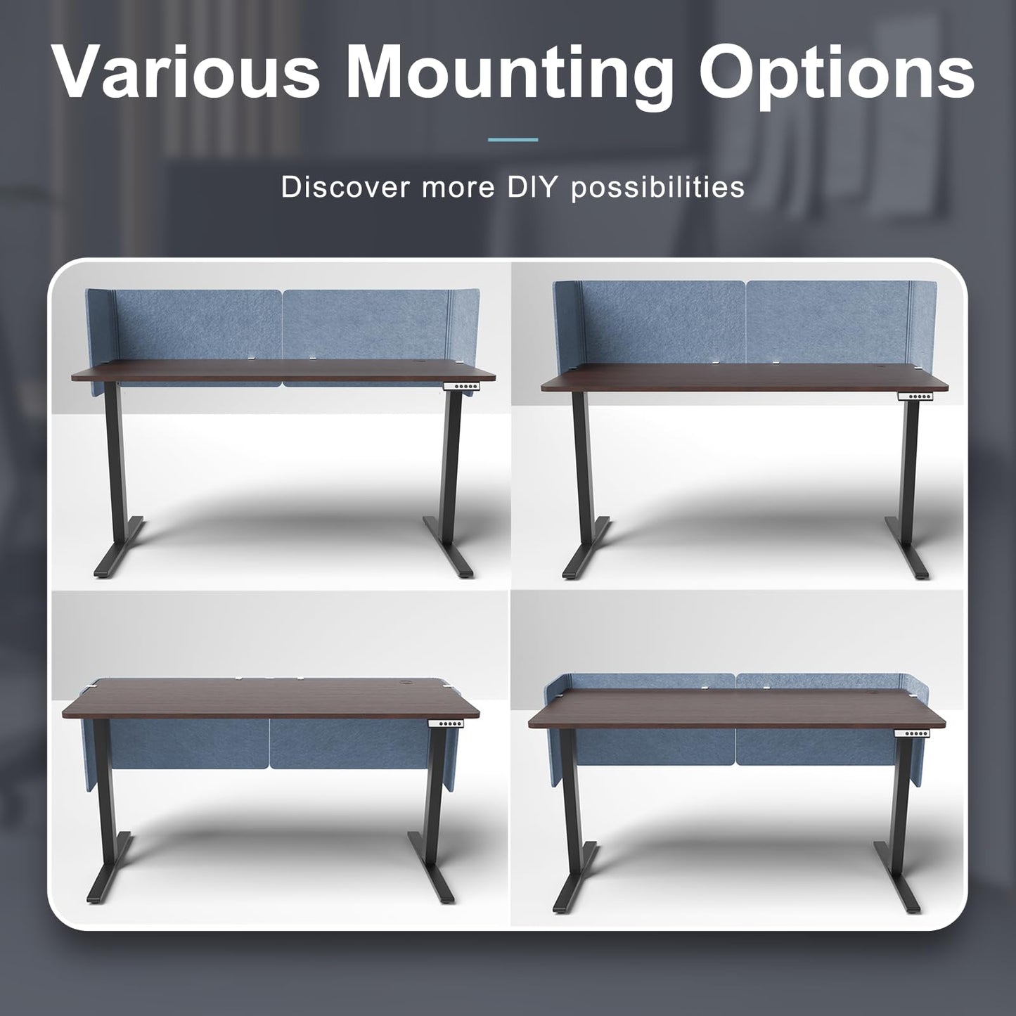 L-Shaped Desk Privacy Panel with Acoustic Divider Design