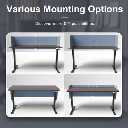 L-Shaped Desk Privacy Panel with Acoustic Divider Design