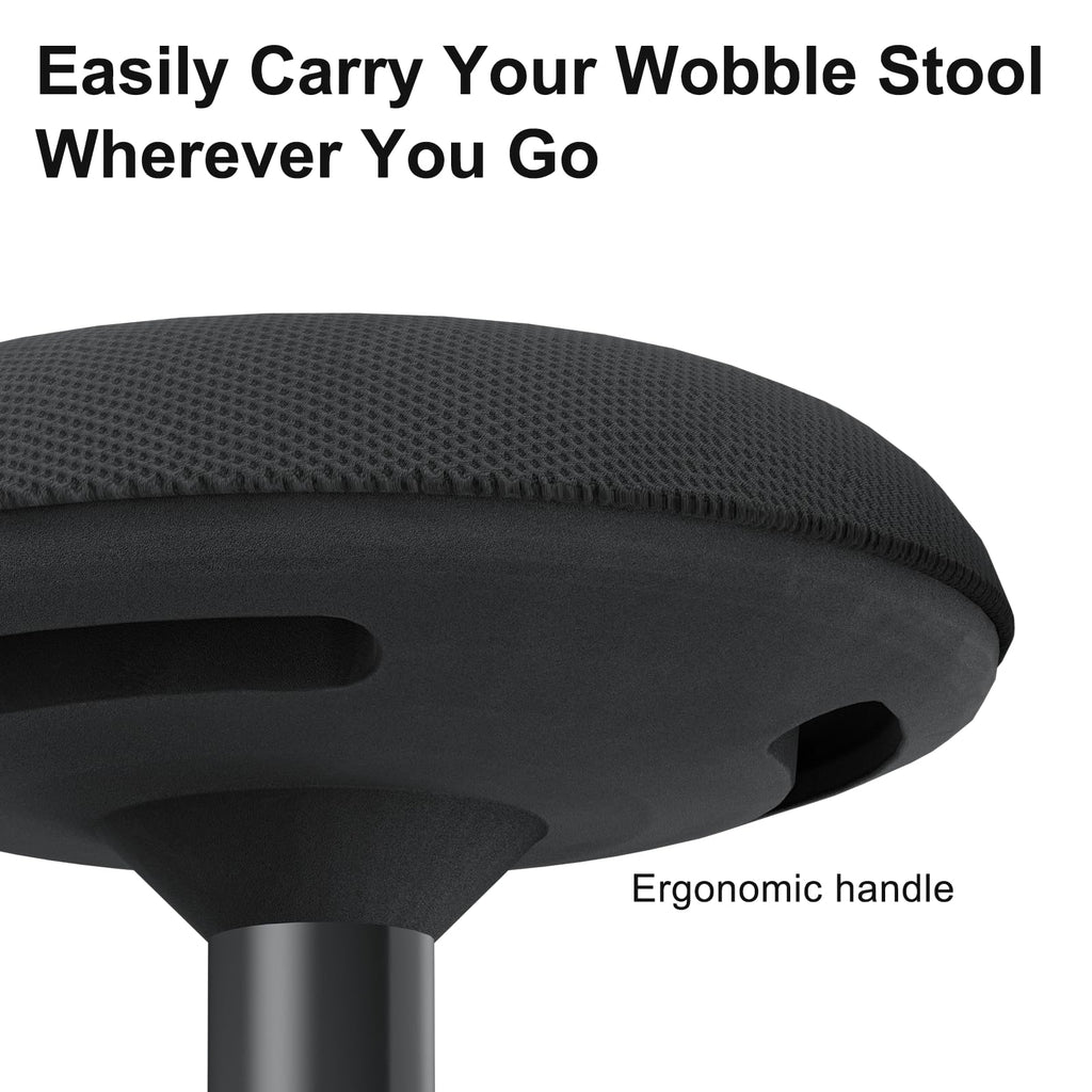 Adjustable Wobble Stool with 360° Motion & Ergonomic Base