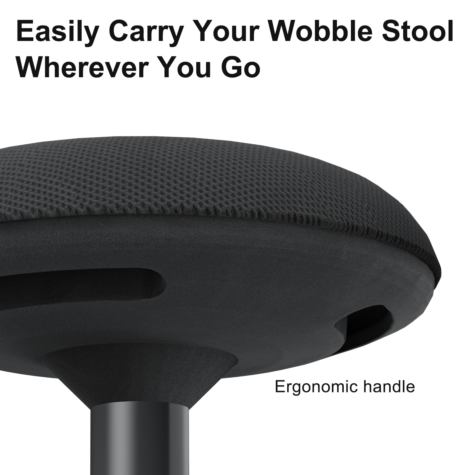 Adjustable Wobble Stool with 360° Motion & Ergonomic Base