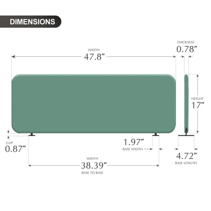 Freestanding Desk Divider Panel for Office Privacy & Workspace Separation