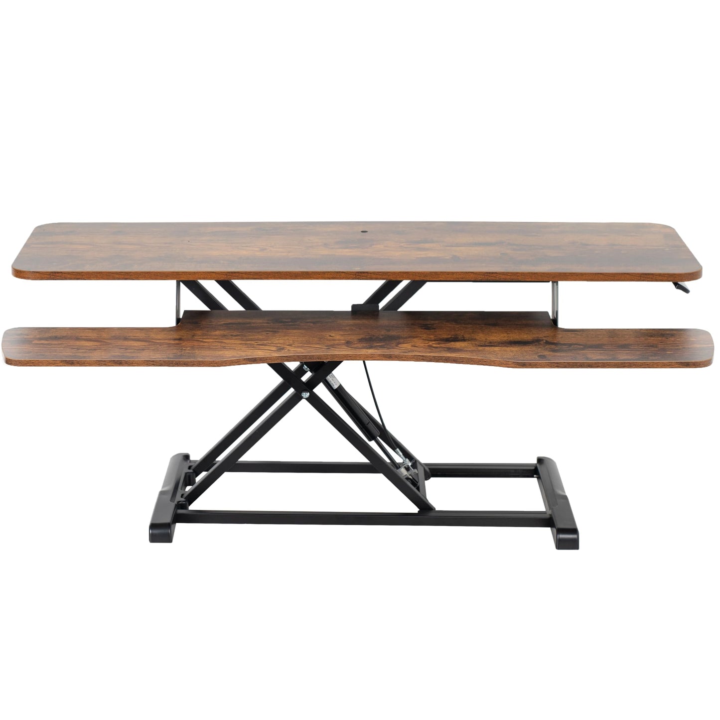Height Adjustable Desk Converter with Dual Monitor Workstation
