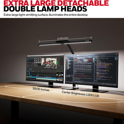 LED Desk Lamp with Clamp Mount & Adjustable Color Modes