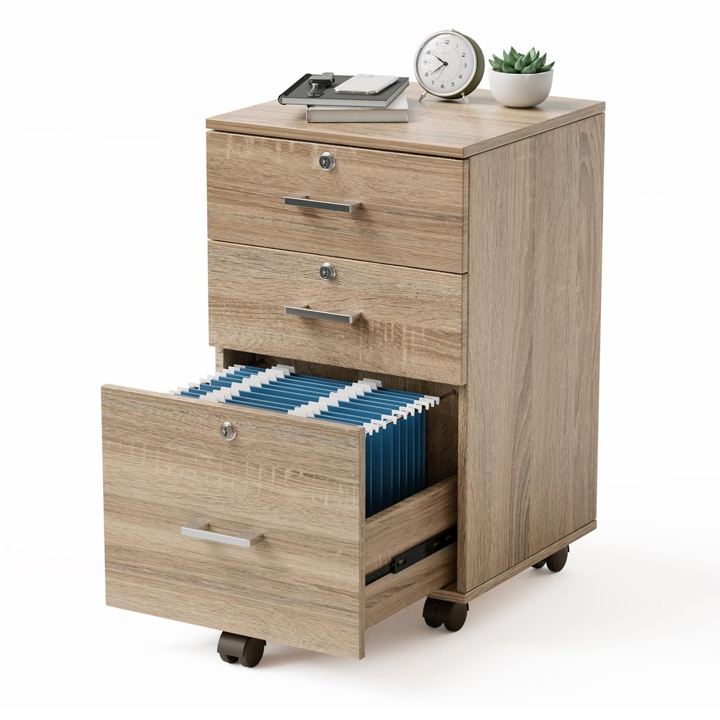 VINGLI Wood File Cabinet for Home Office