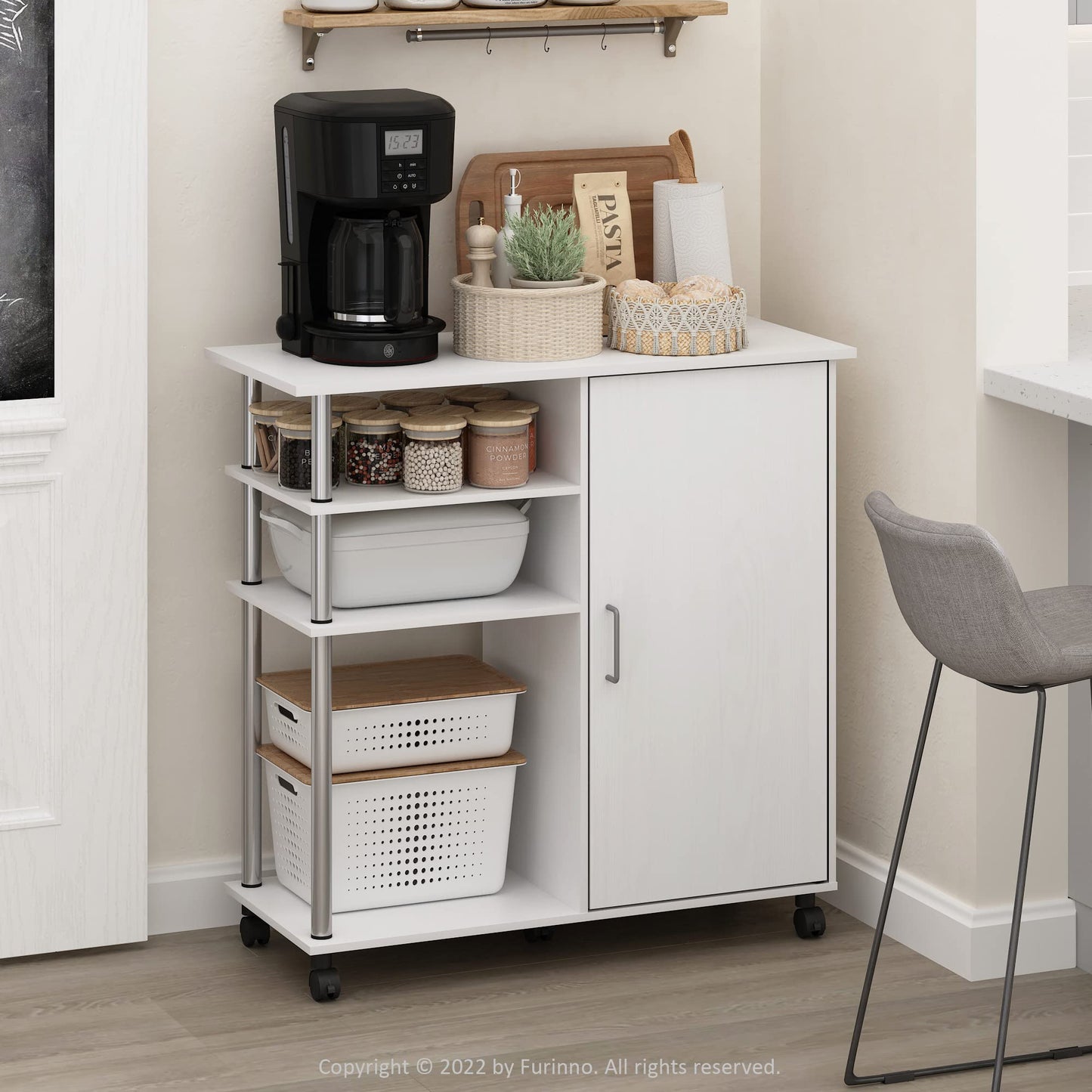 Tiered Storage Shelf for Office and Home Organization