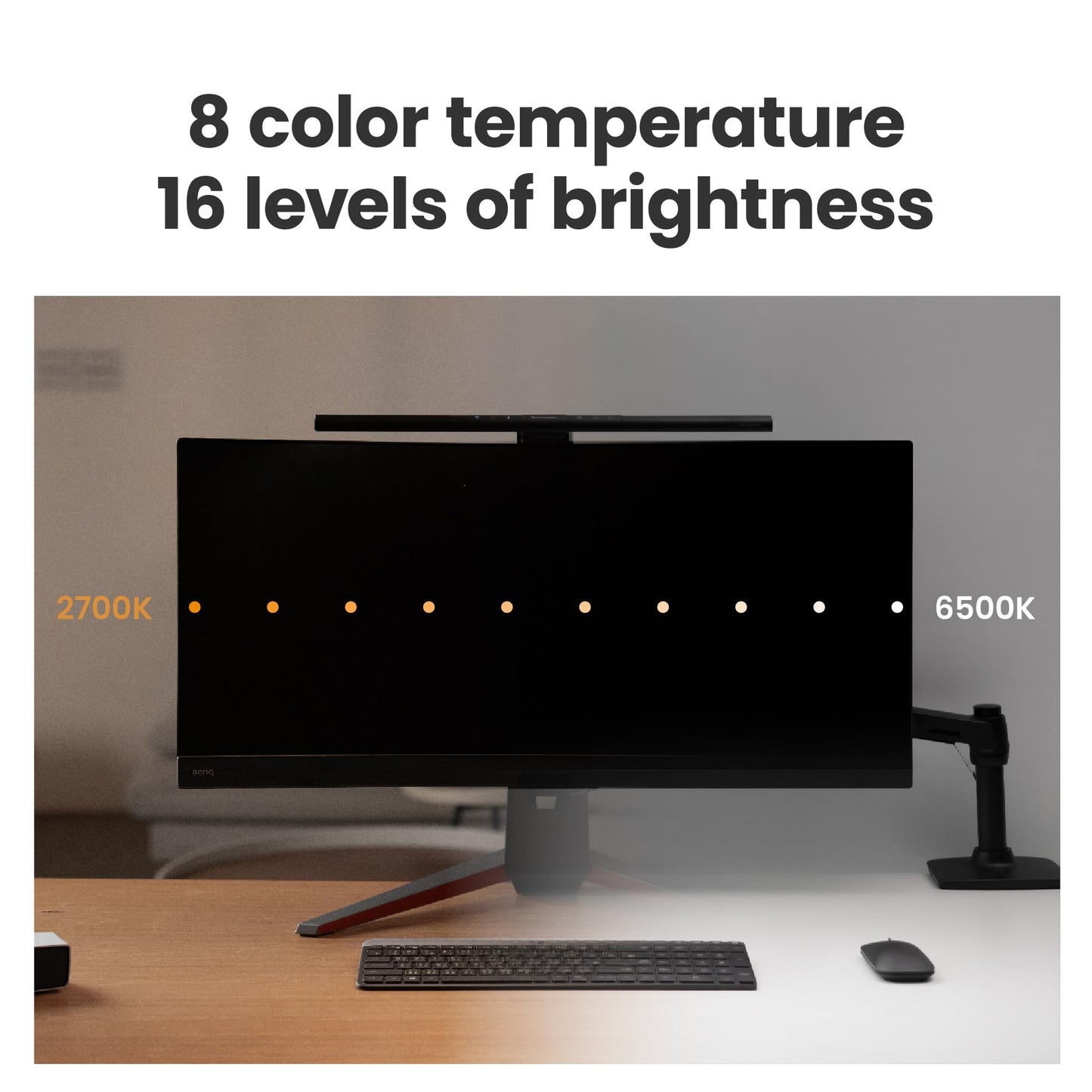 Ultrawide Monitor Light Bar with Motion Sensor & Eye Care Design