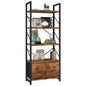 Shintenchi 5 Tier Bookshelf with Drawers
