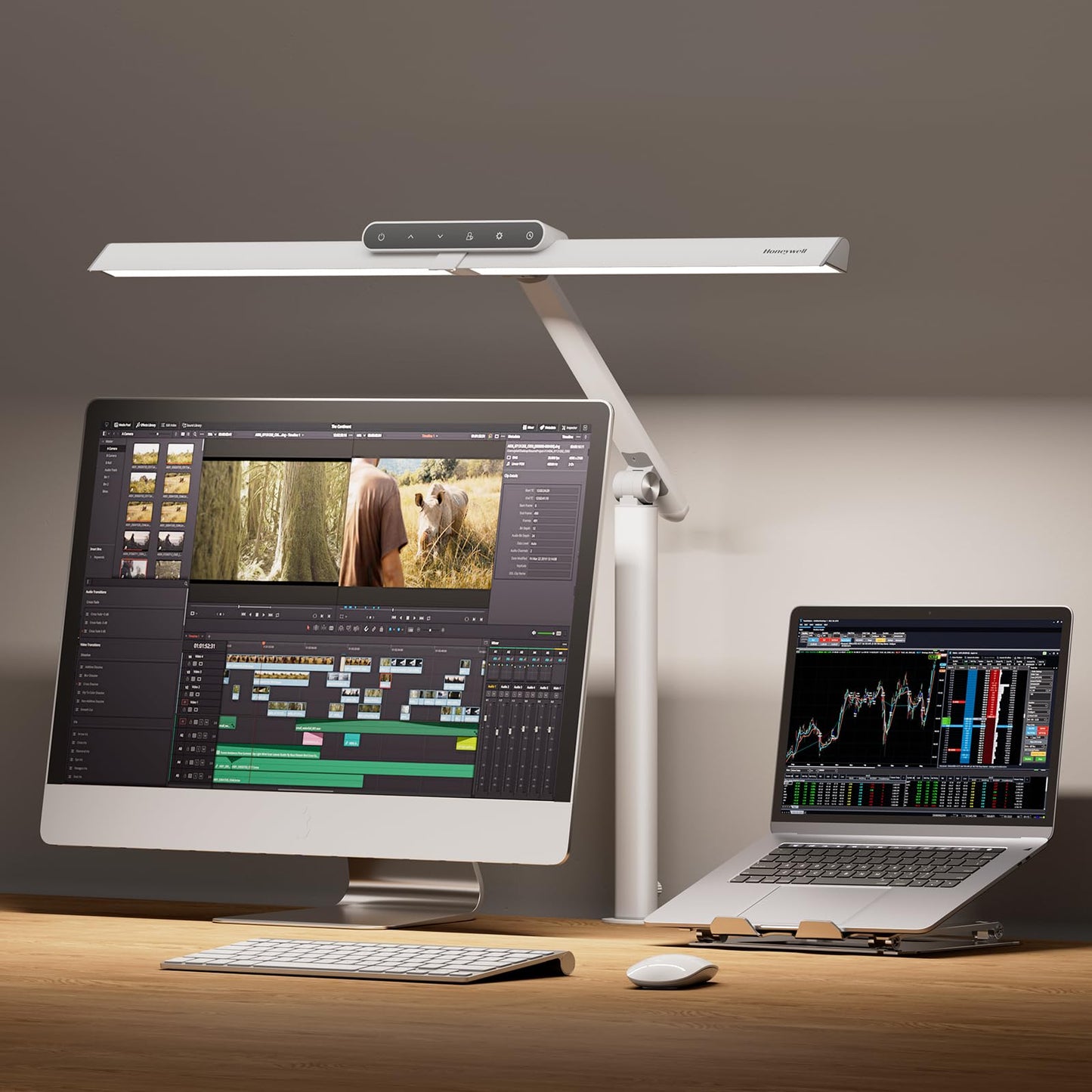LED Desk Lamp with Clamp Mount & Adjustable Color Modes