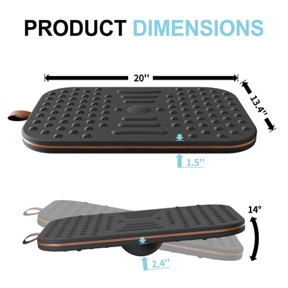 ERGO COLLECT 2-In-1 Standing Desk Balance Board & Foot Mat, Black