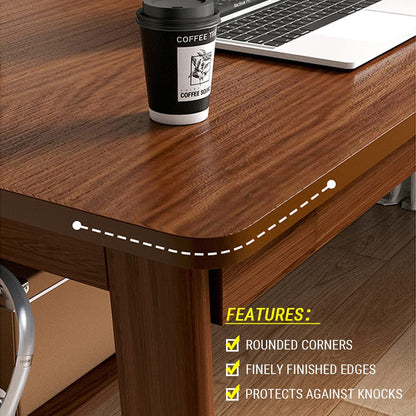 Modern Long Office Desk for Two-Person Workstation Setup