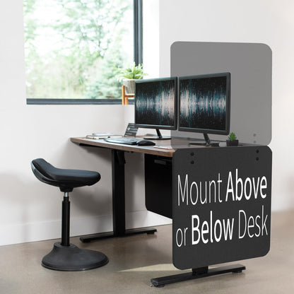VIVO Freestanding Privacy Panel, Cubicle Divider, Acoustic Wall Partition