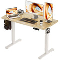 BIZUM Electric Standing Desk Computer Desk-Gaming Desk White Home Office Desks