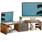 Dual Monitor Riser with Storage Drawers & Adjustable Design