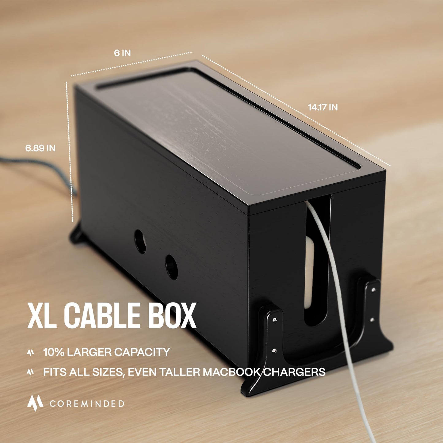 Extra Large Cable Management Box for Desk Wire Organization