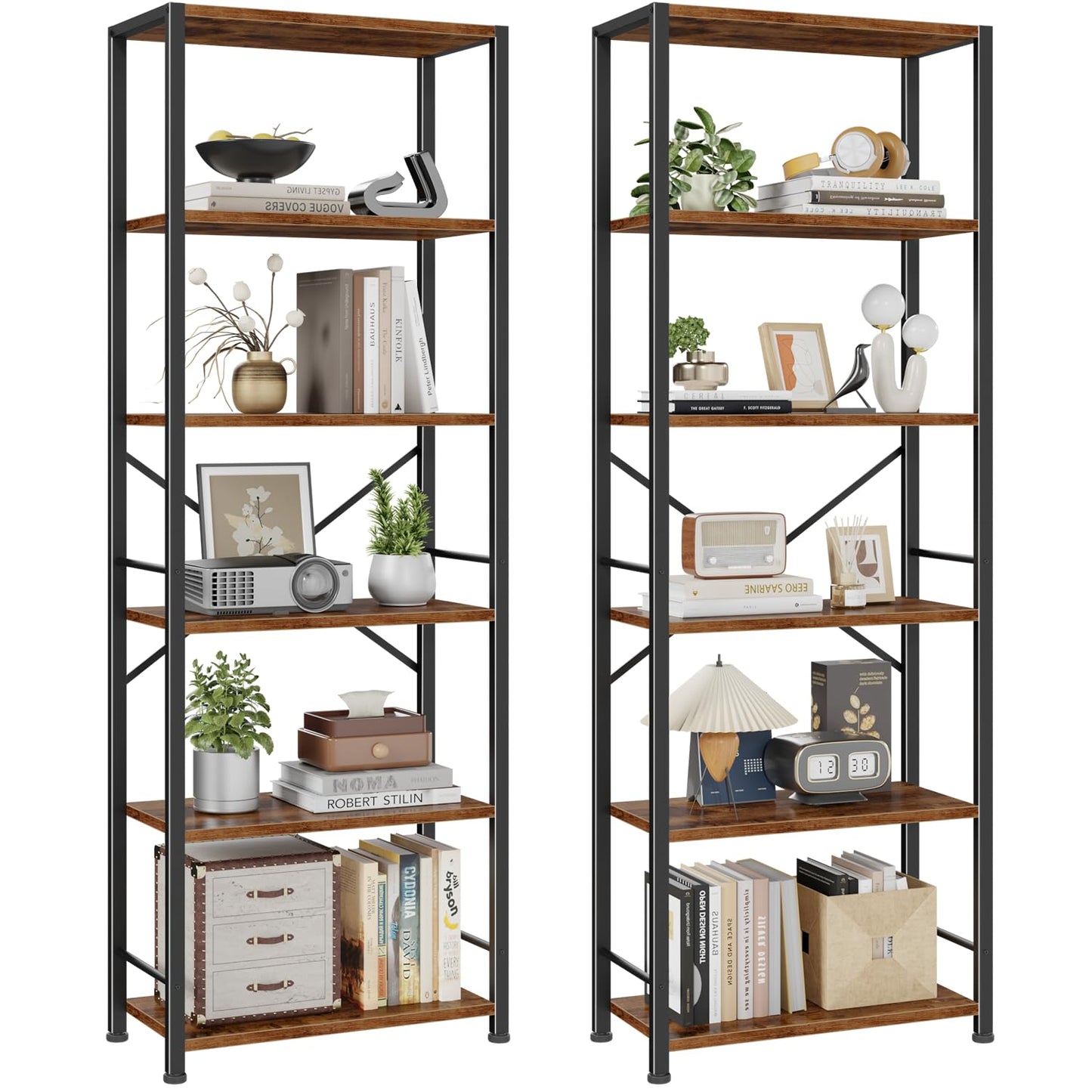 Furologee Tall Narrow Bookshelf