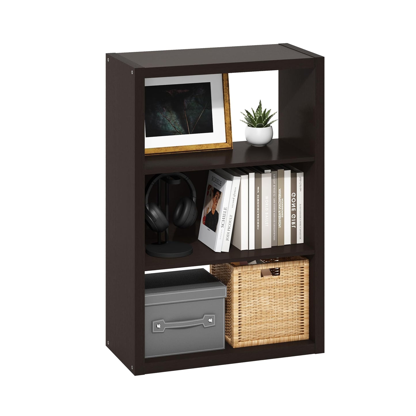 Tiered Storage Shelf for Office and Home Organization