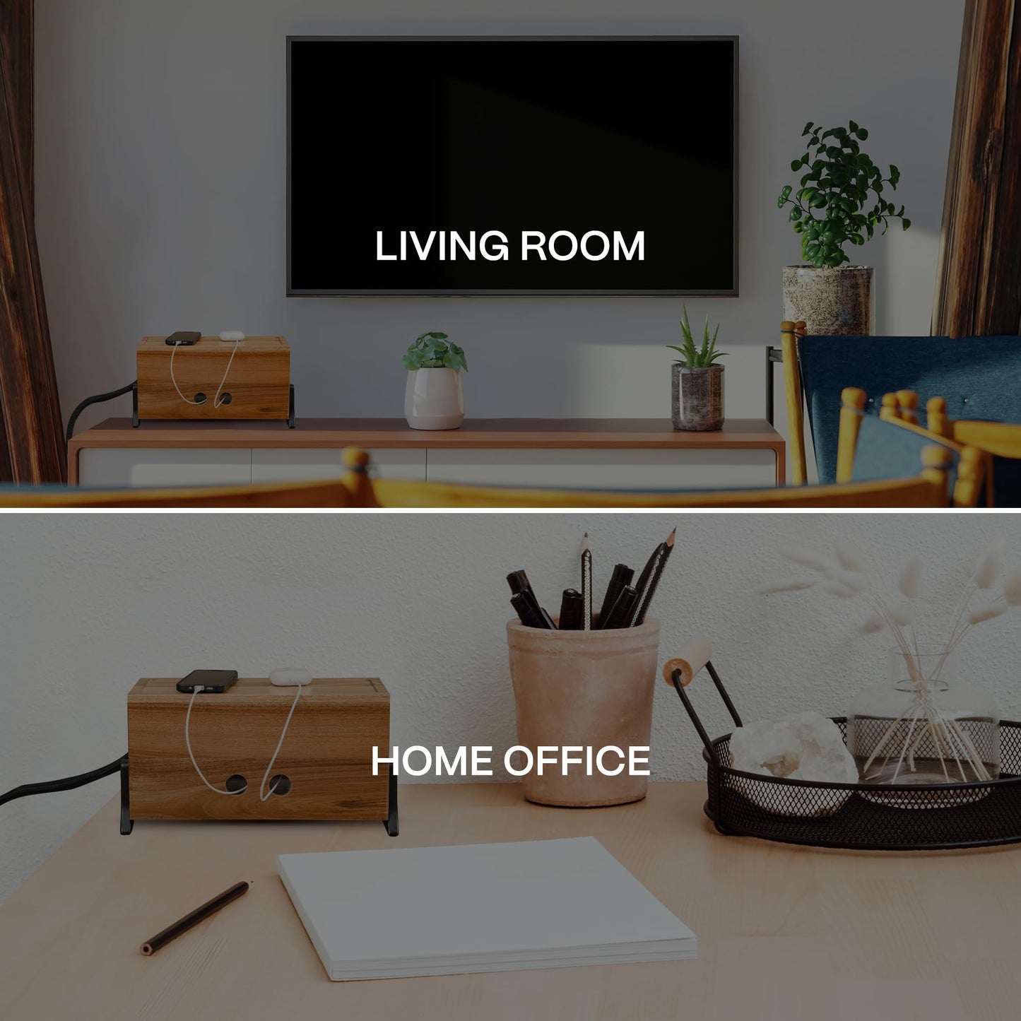 Extra Large Cable Management Box for Desk Wire Organization