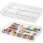 Desk Drawer Organizer Tray with 9 Storage Compartments for Office Supplies