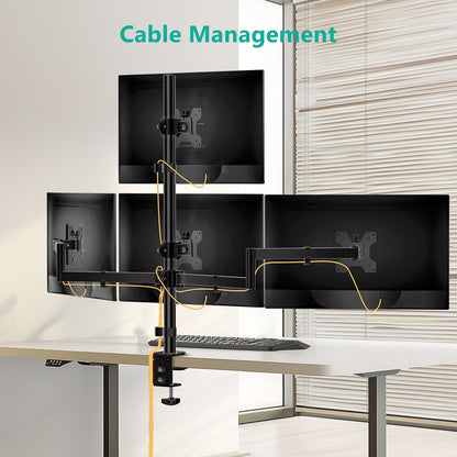 WALI Adjustable Monitor Arms C-Clamp and Free-Standing