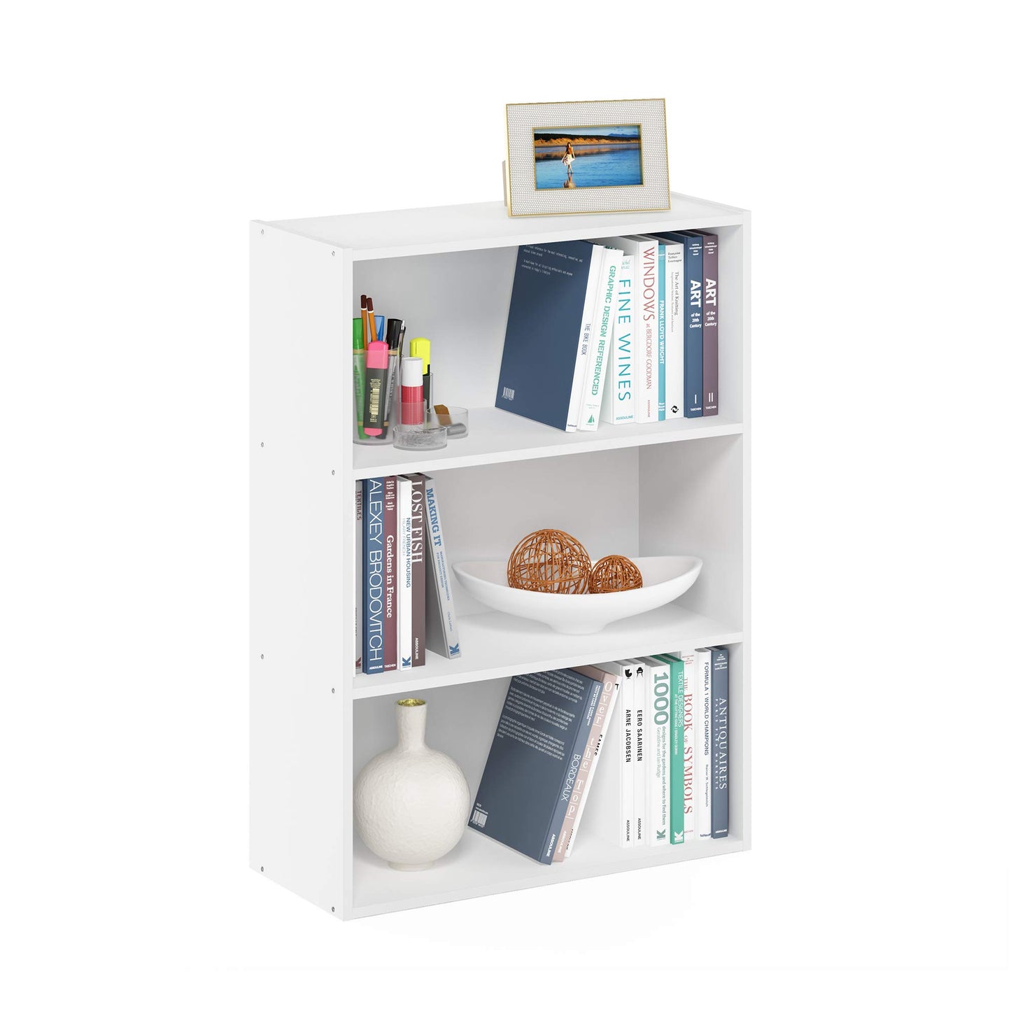 Tiered Storage Shelf for Office and Home Organization