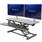Height Adjustable Desk Converter with Dual Monitor Workstation