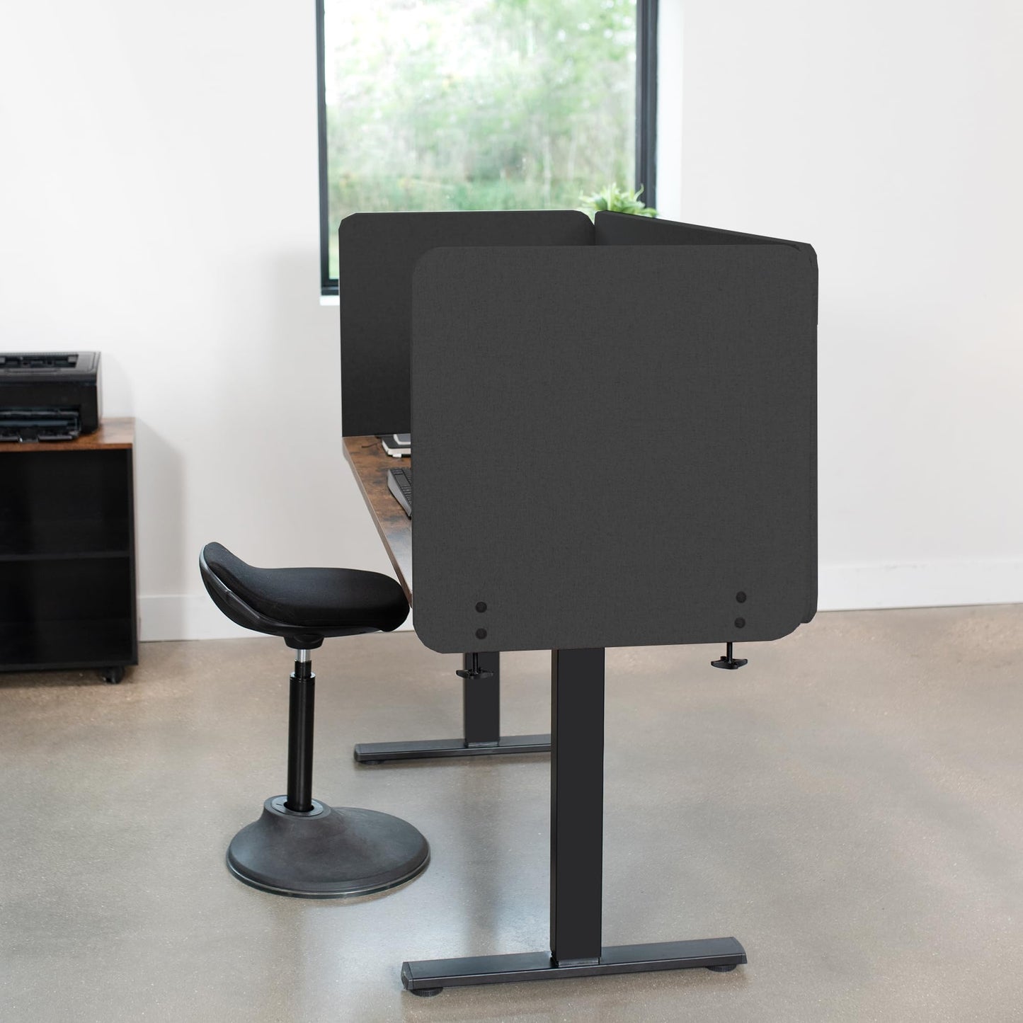 VIVO Freestanding Privacy Panel, Cubicle Divider, Acoustic Wall Partition