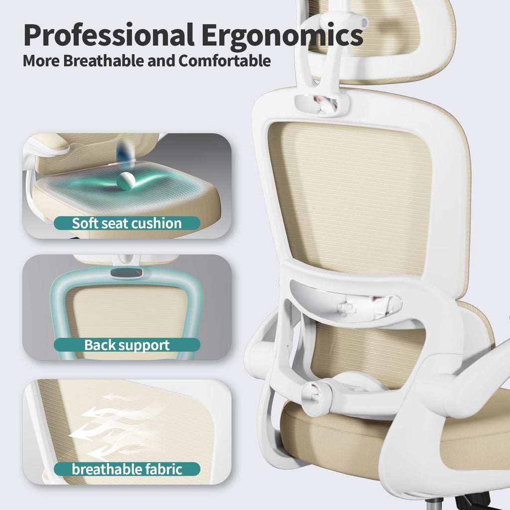 TRALT Office Chair Ergonomic Desk Chair - Gaming Chair with Lumbar Support